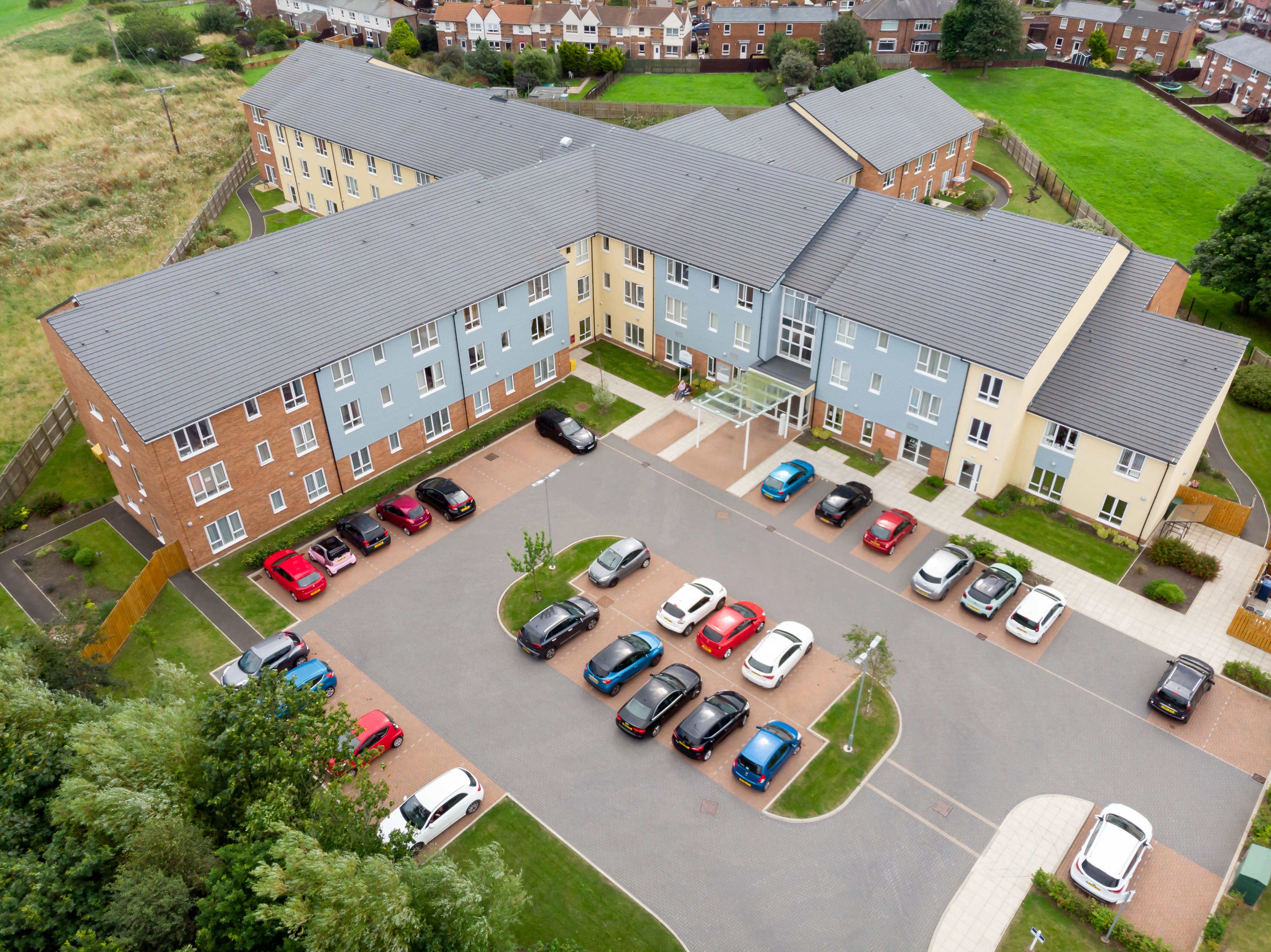Aerial View Of Car Park At Hope Bank View, Sunderland