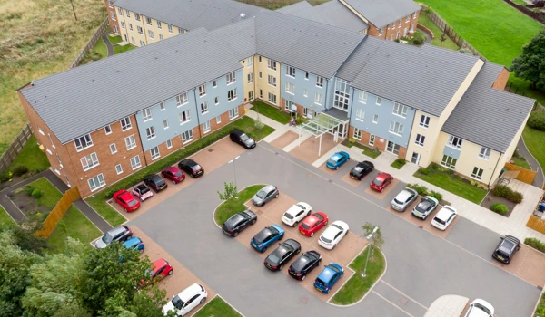 Aerial View Of Car Park At Hope Bank View, Sunderland