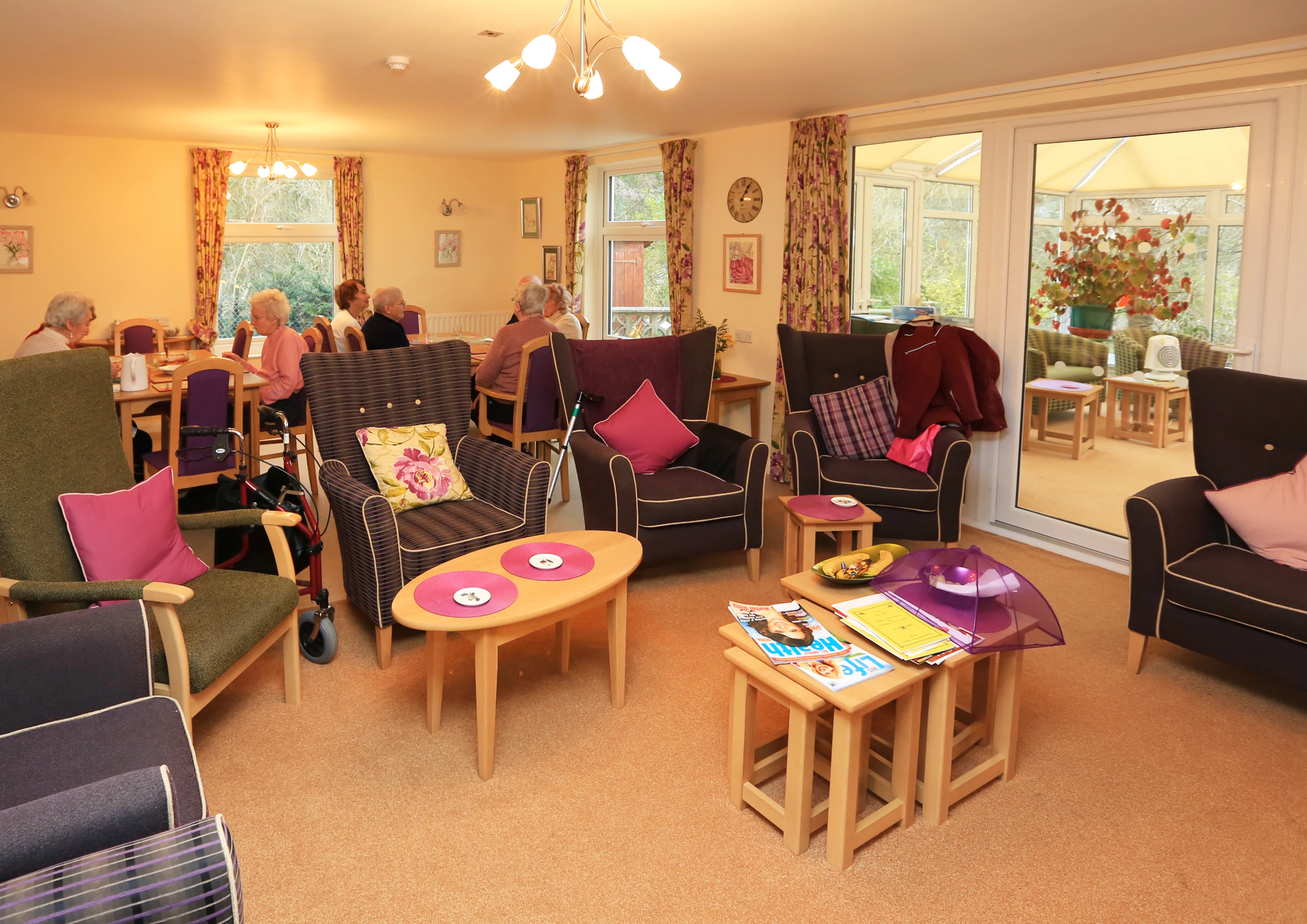 Communal lounge and diner at Abbeyfield House, Beaminster DT8 3EQ (1)