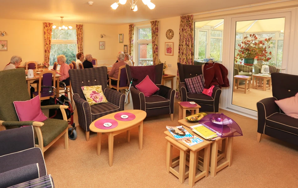 Communal lounge and diner at Abbeyfield House, Beaminster DT8 3EQ (1)