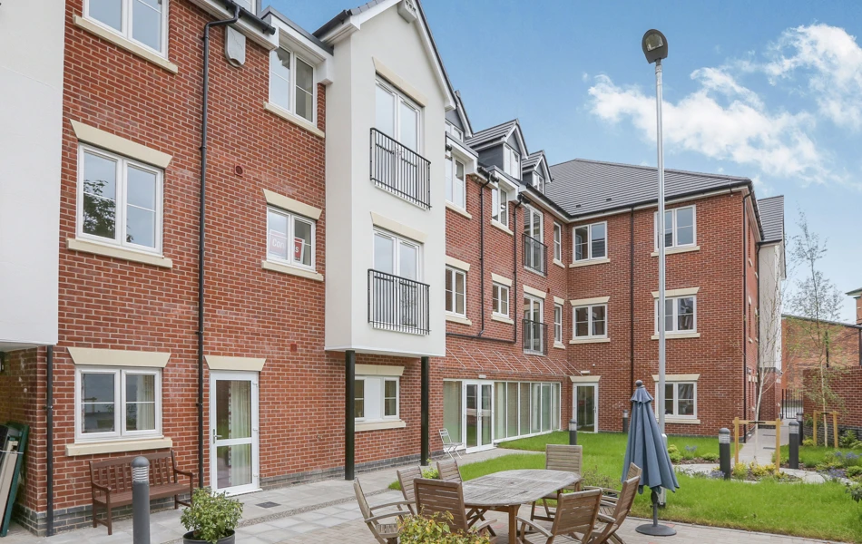 View of the communal garden at Whiston Court