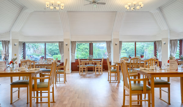 Resident dining room at Halcyon House, Formby