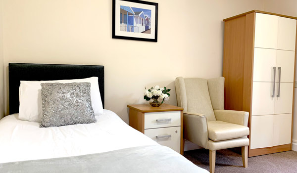 A bedroom at Phil Mead House