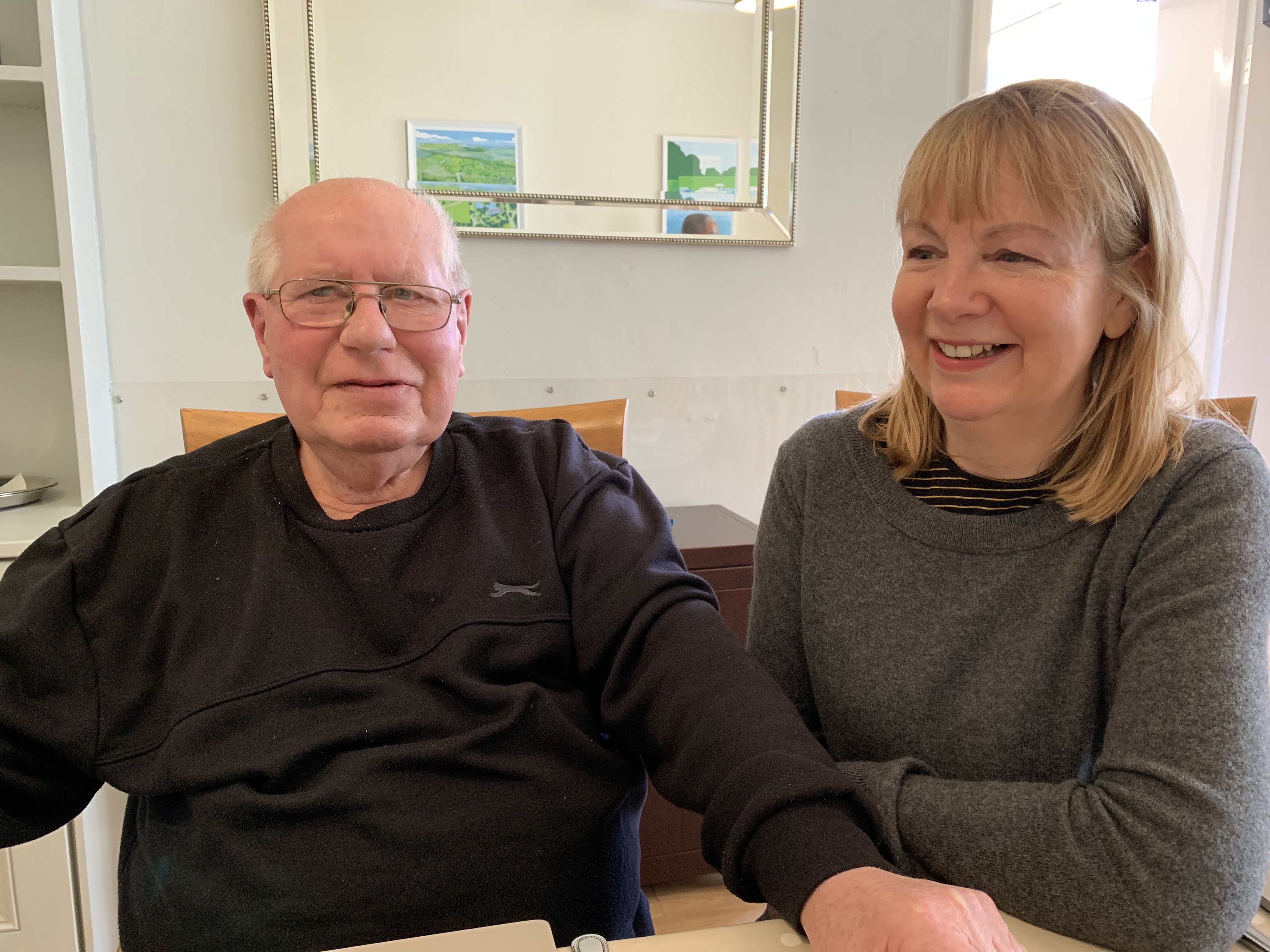 Happy residents at Abbeyfield House, Dulwich