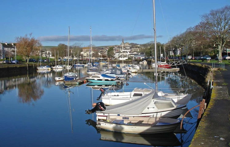 Boats on the river near Abbeyfield House, Kingsbridge TQ7 1RL