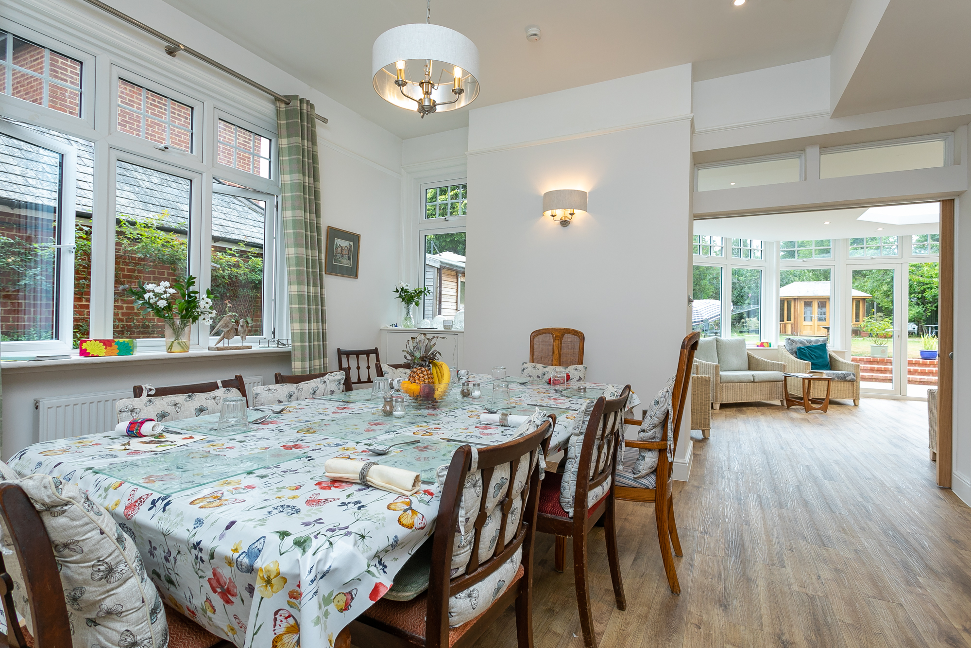 Communal dining room at Abbeyfield House, Reigate RH2 9DZ