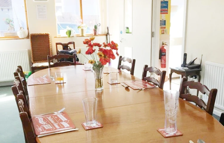 Dining table at Rider House, Loughton IG10 4LT