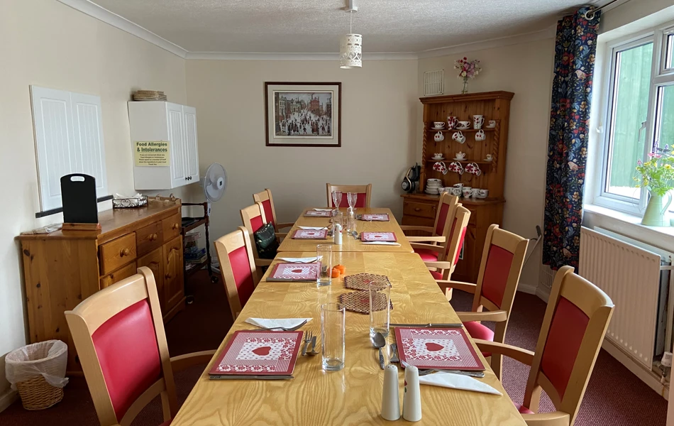 Dining Room Set For Dinner At Abbeyfield Park House, Paignton TQ4 6AX