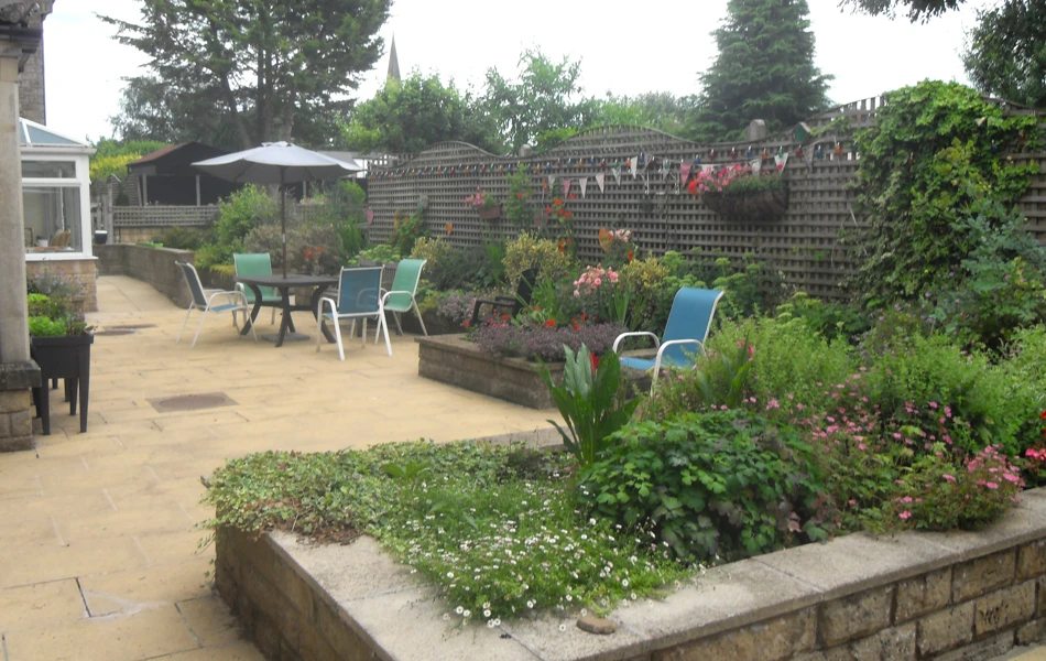 Raised Flowerbeds At The Rear Of Abbeyfield House, Clitheroe, BB7 2NH