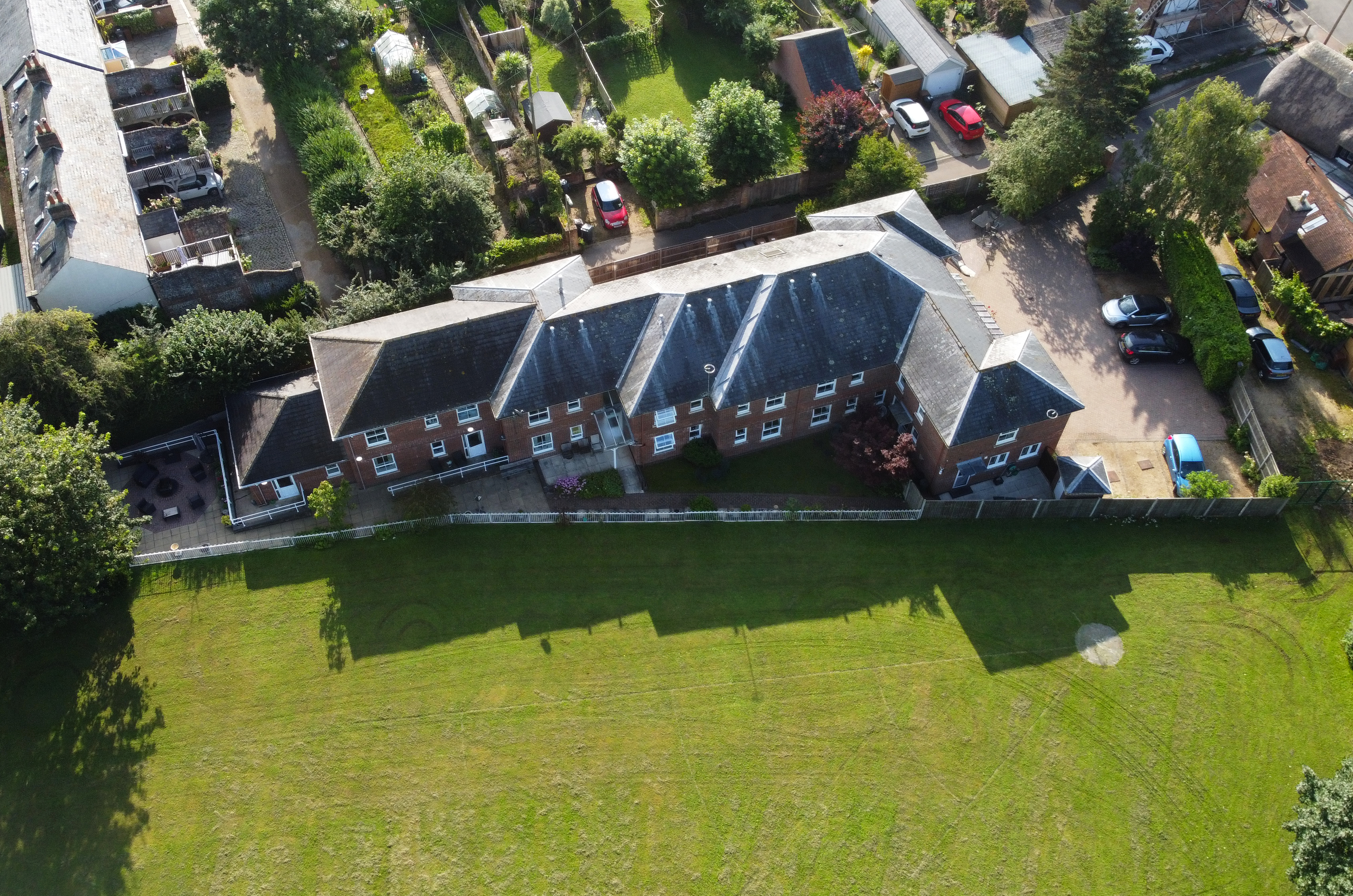 An aerial view of Abbeyfield House Romsey