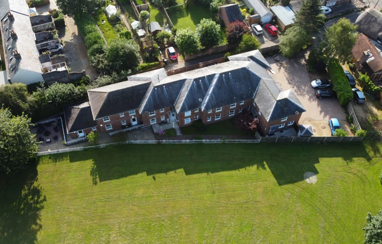 An aerial view of Abbeyfield House Romsey
