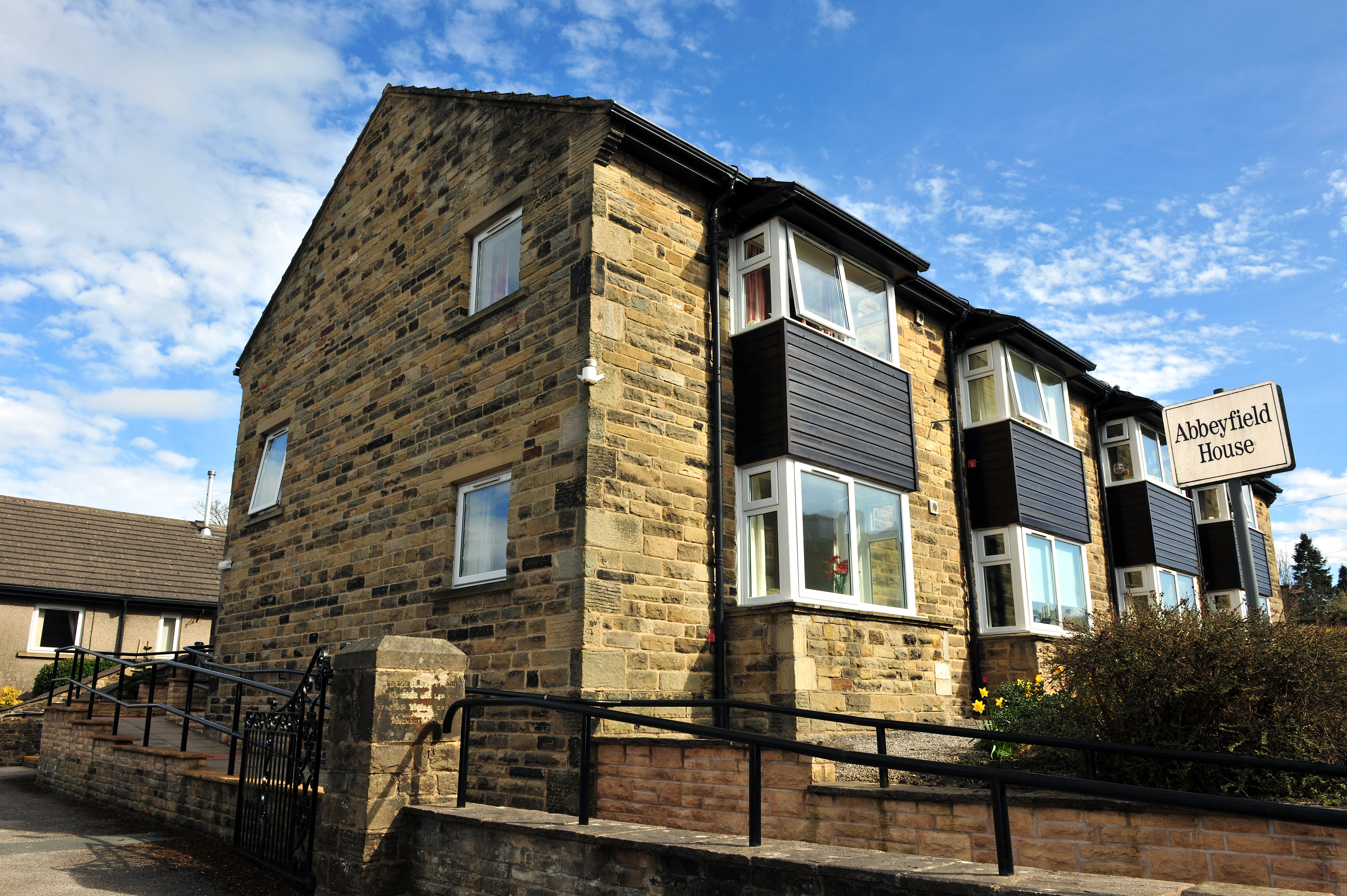 Wheelchair access to Abbeyfield House, Barnoldswick BB18 5JX