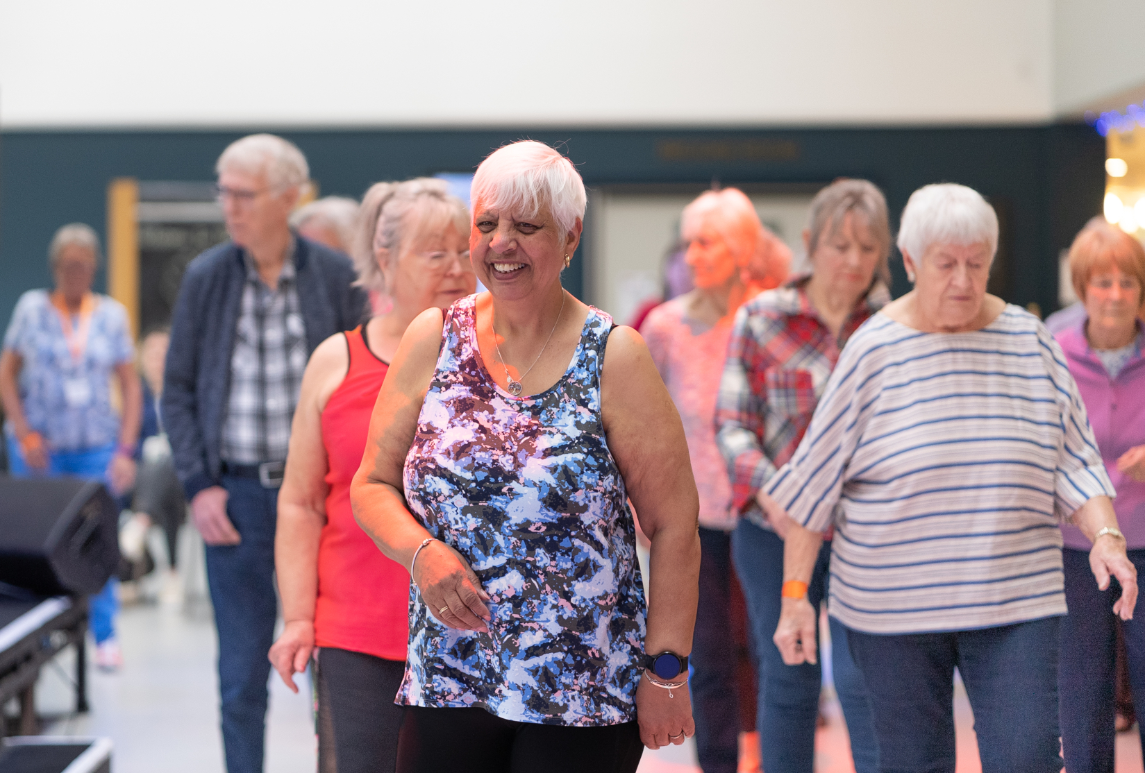 Group Of Older Women In An Exercise Class