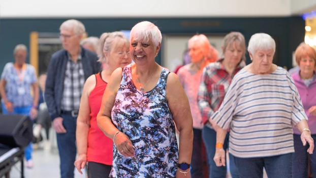 Group Of Older Women In An Exercise Class