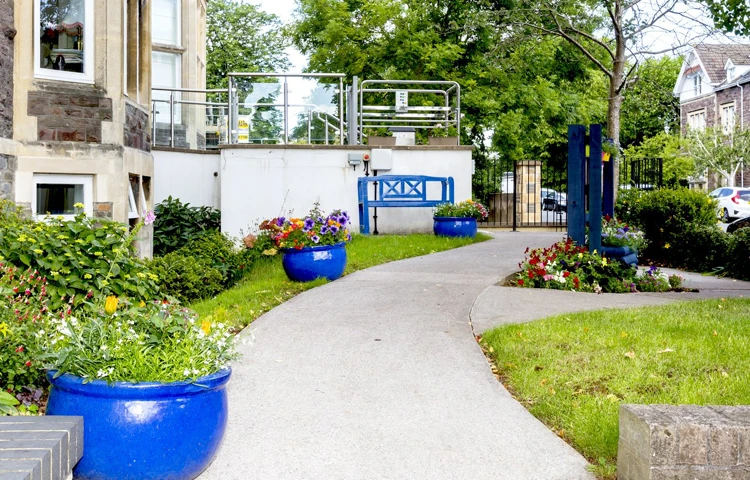 The front garden of Abbeyfield House, Bristol BS6 6YR