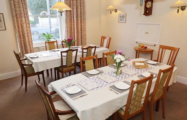 The dining room at Abbeyfield House, Bradford on Avon BA15 1EP