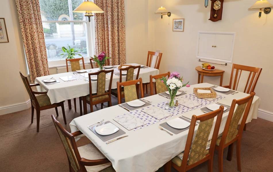 The dining room at Abbeyfield House, Bradford on Avon BA15 1EP