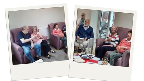 Residents celebrating the coronation