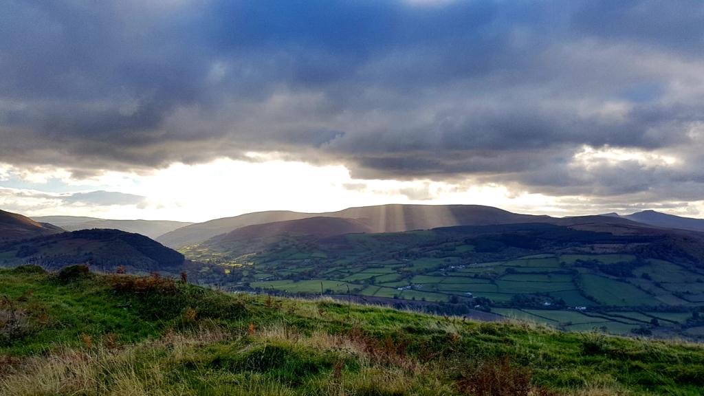 View of the Brecon Beacons above Abbeyfield House, Brecon LD3 7RT
