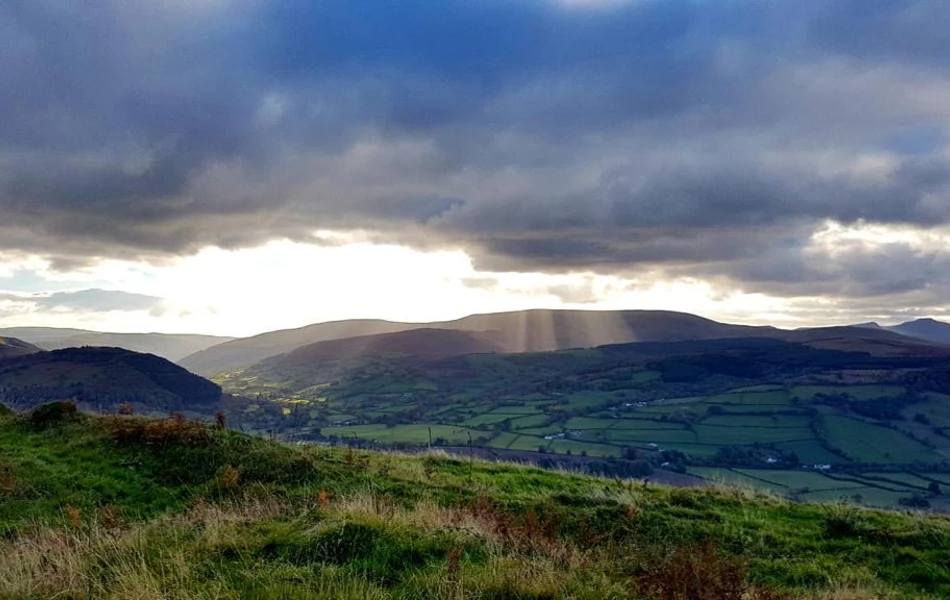 View of the Brecon Beacons above Abbeyfield House, Brecon LD3 7RT
