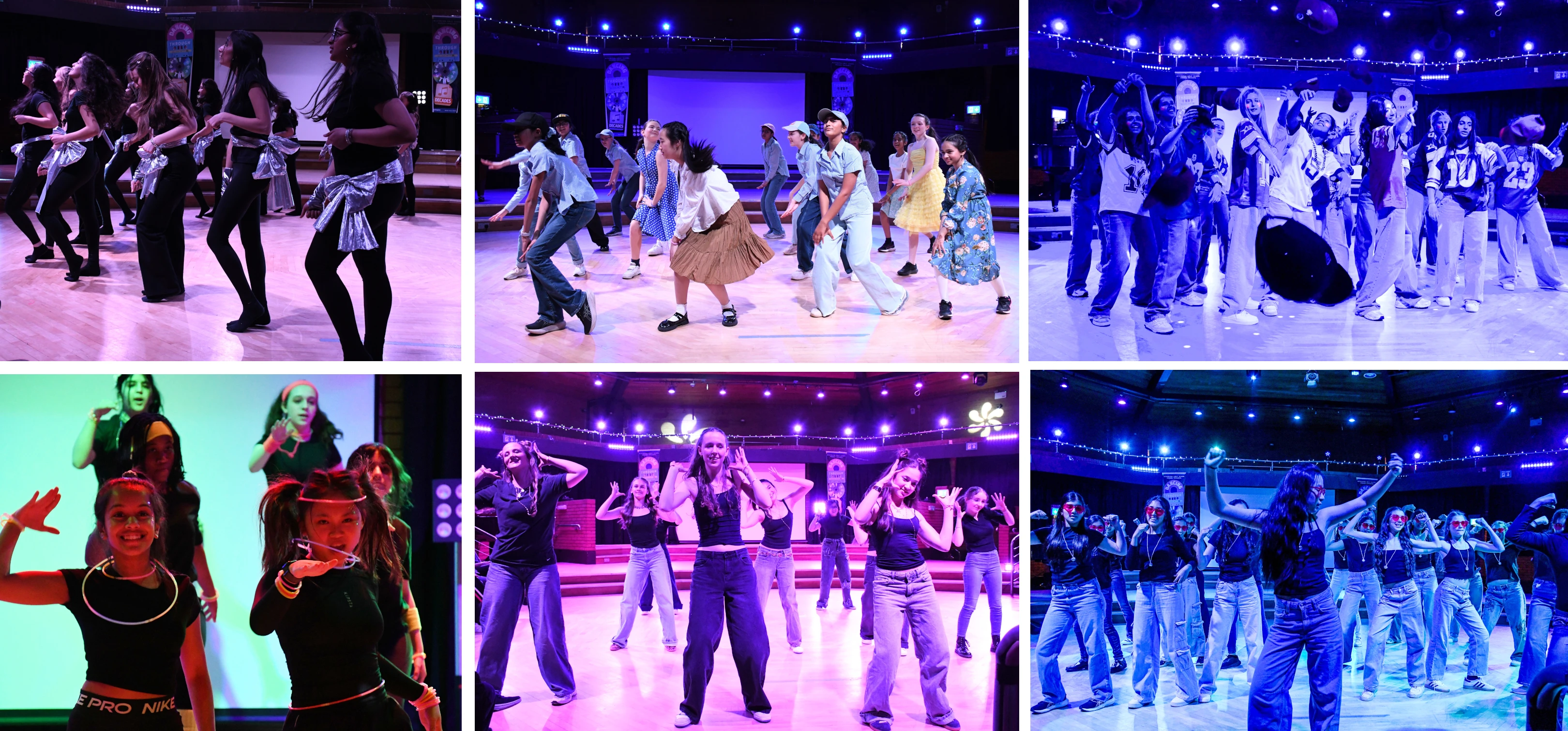 Collage of photos from the dance competition fundraiser