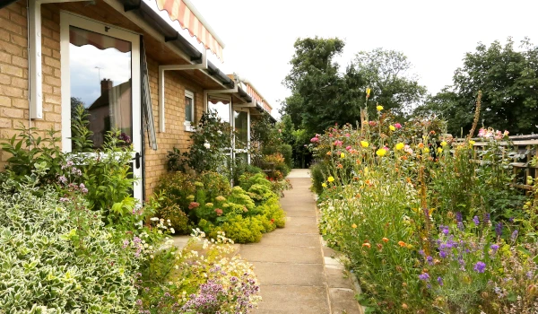 Flowerbeds at Abbeyfield House, Felsted CM6 3DU