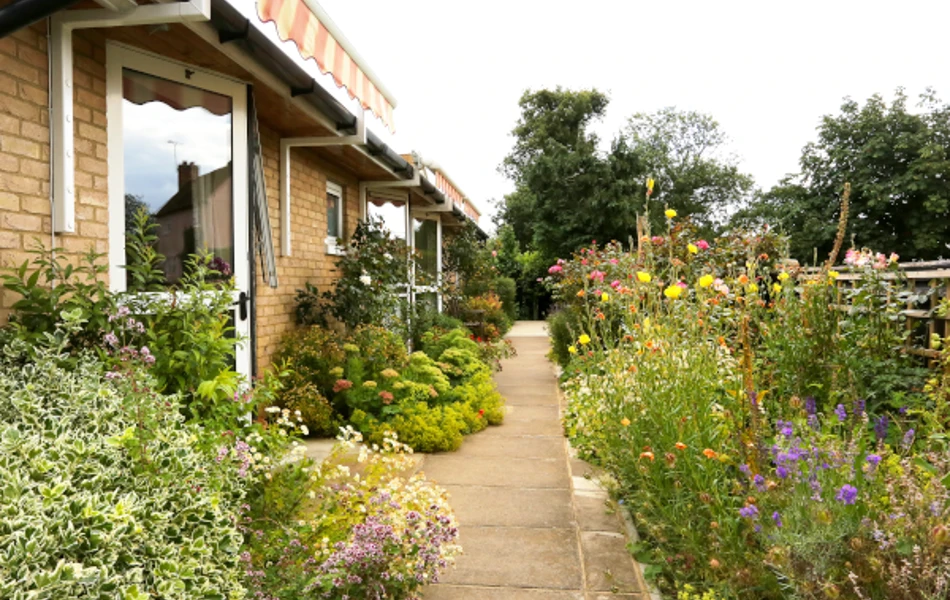 Flowerbeds at Abbeyfield House, Felsted CM6 3DU