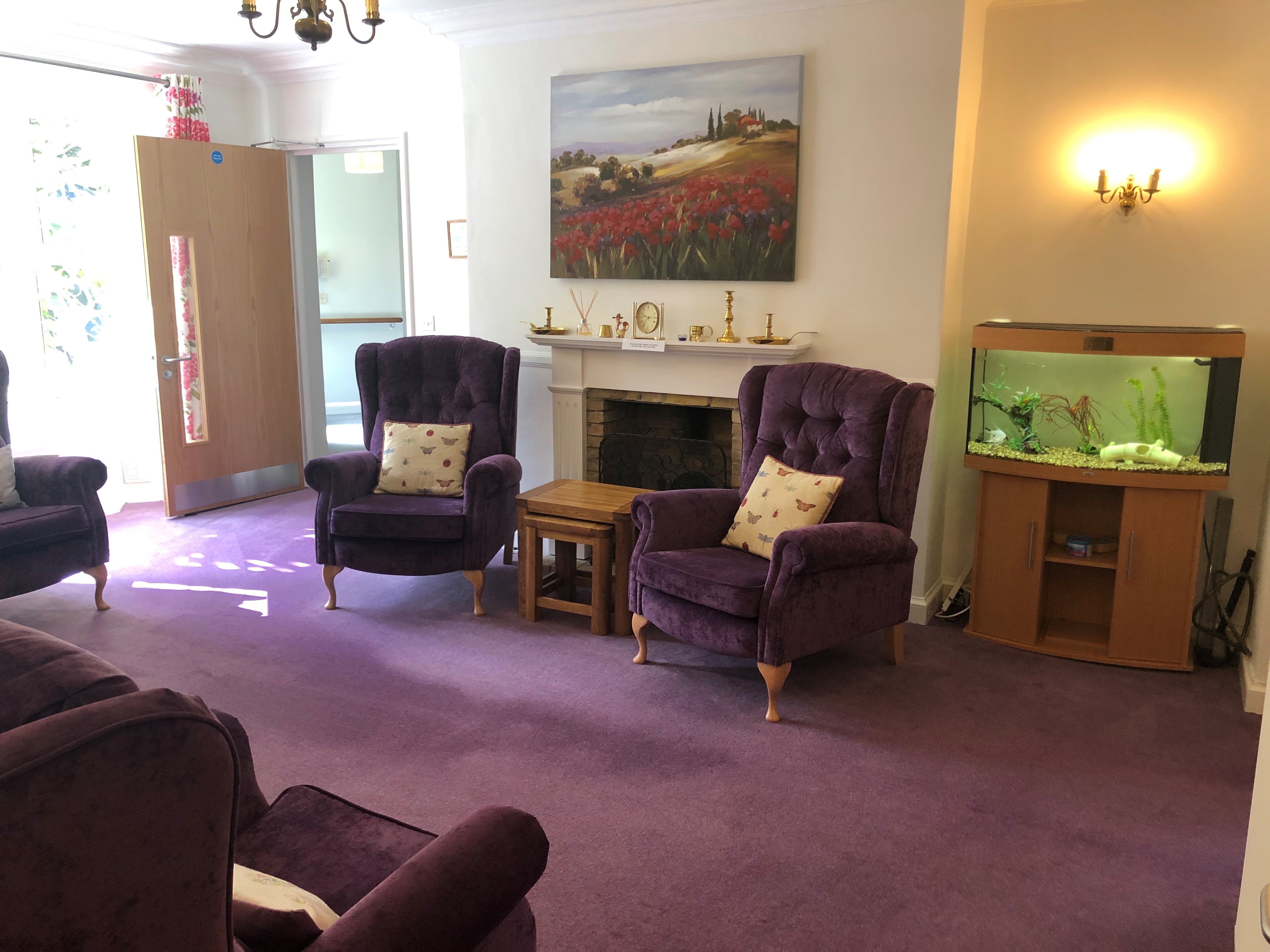 Living Room at Highlands Care Home, Woodbridge IP12 1EN