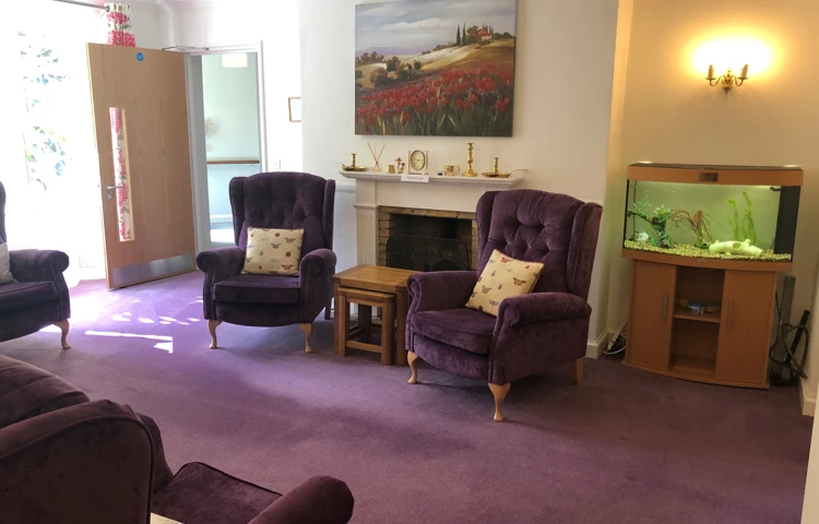 Living Room at Highlands Care Home, Woodbridge IP12 1EN