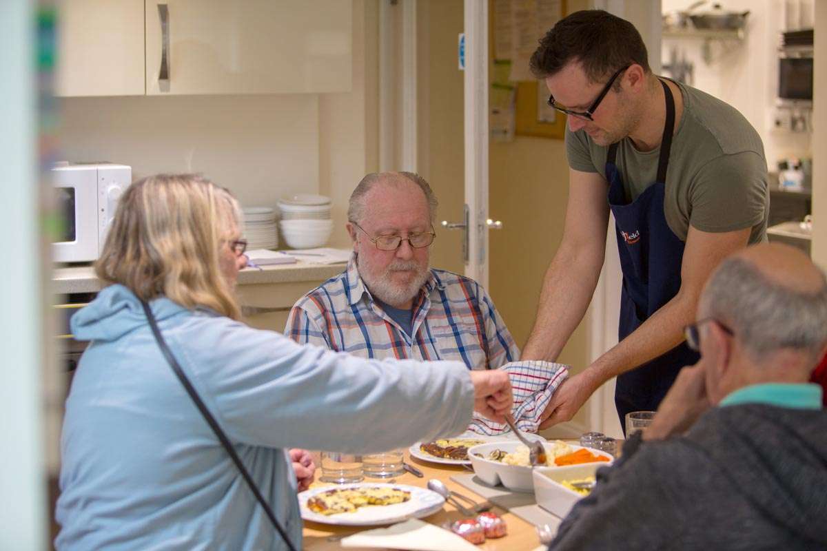 Lunch is served at Abbeyfield House, Hove BN3 4GB