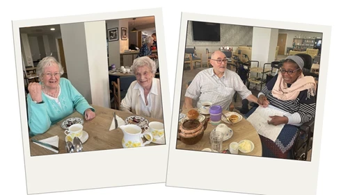 residents enjoying afternoon tea