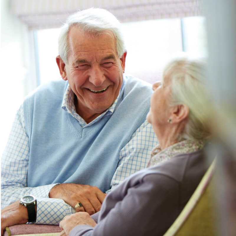 Residents Smiling And Laughing Together
