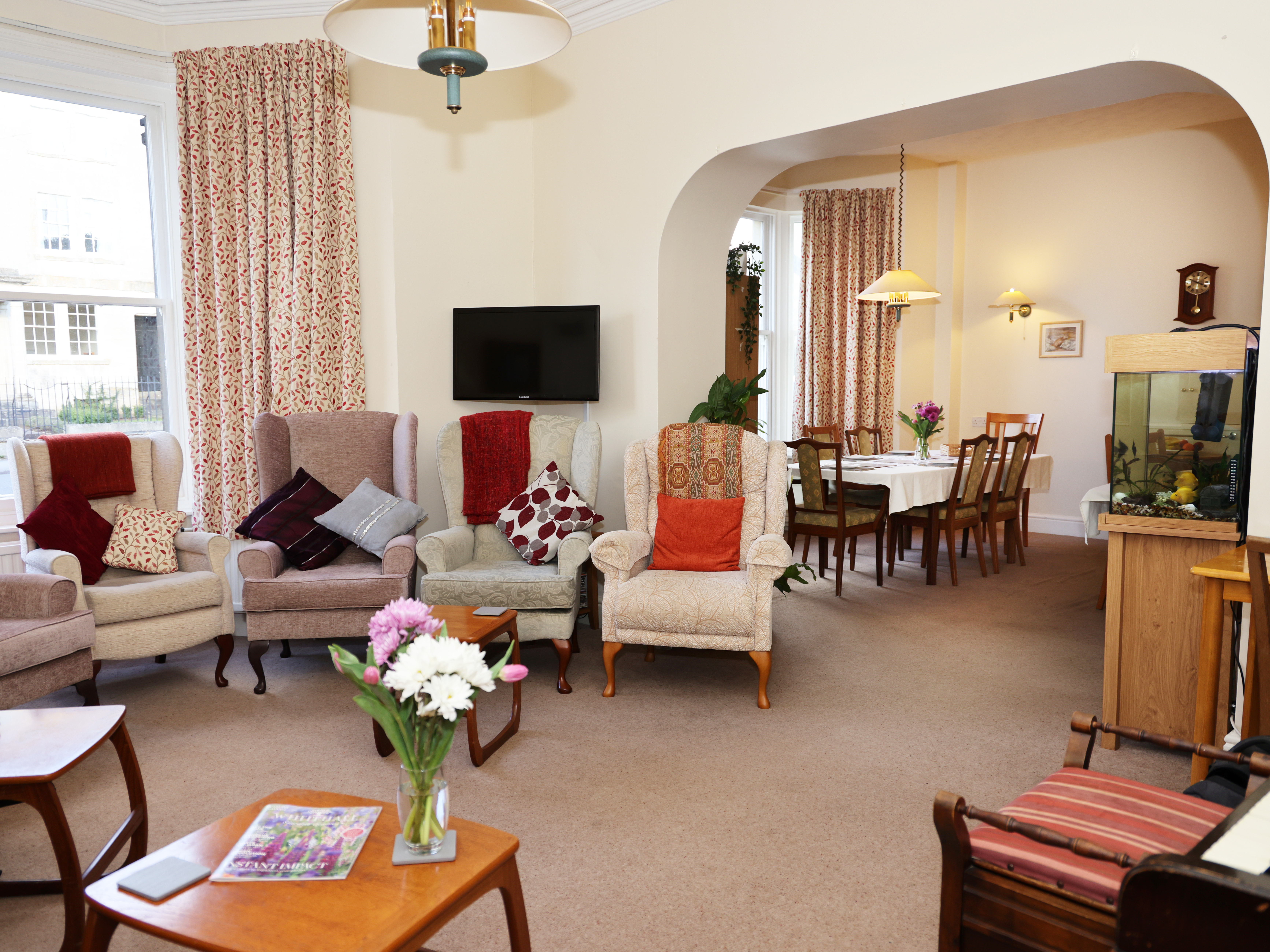Resident's lounge at Abbeyfield House, Bradford on Avon BA15 1EP