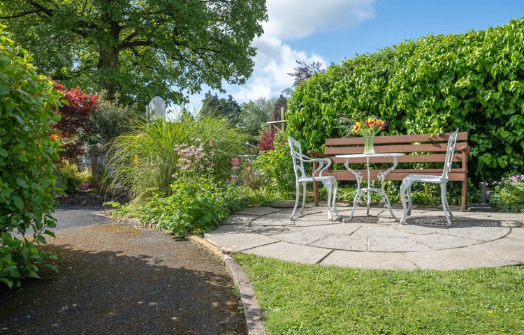 Bench Seating On A Patio At Abbeyfield House