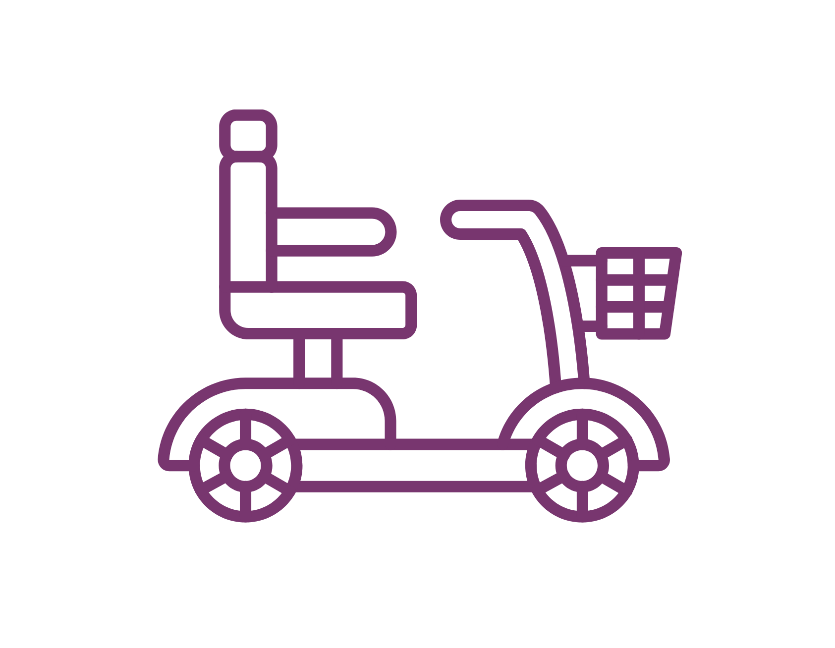 Mobility scooter storage and charging