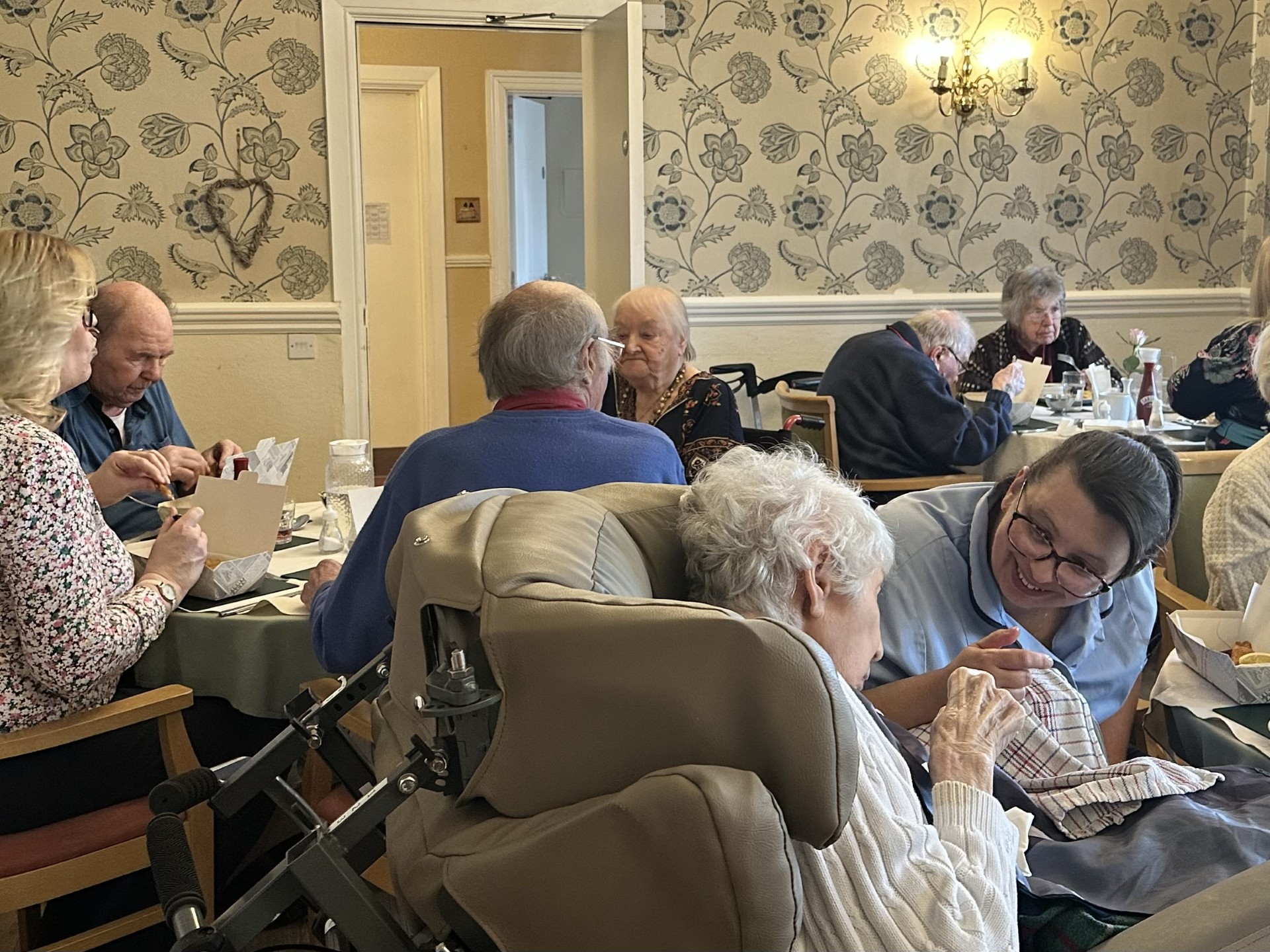 Residents And Guests At Hill House Lunch