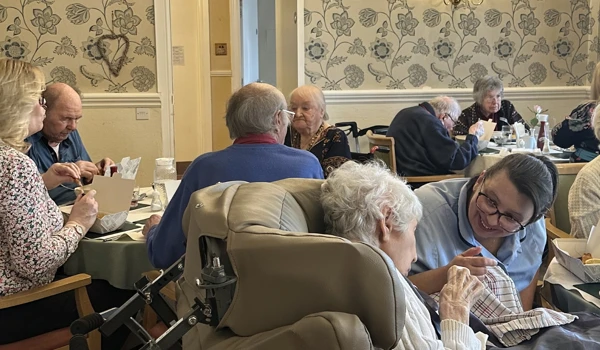 Residents And Guests At Hill House Lunch