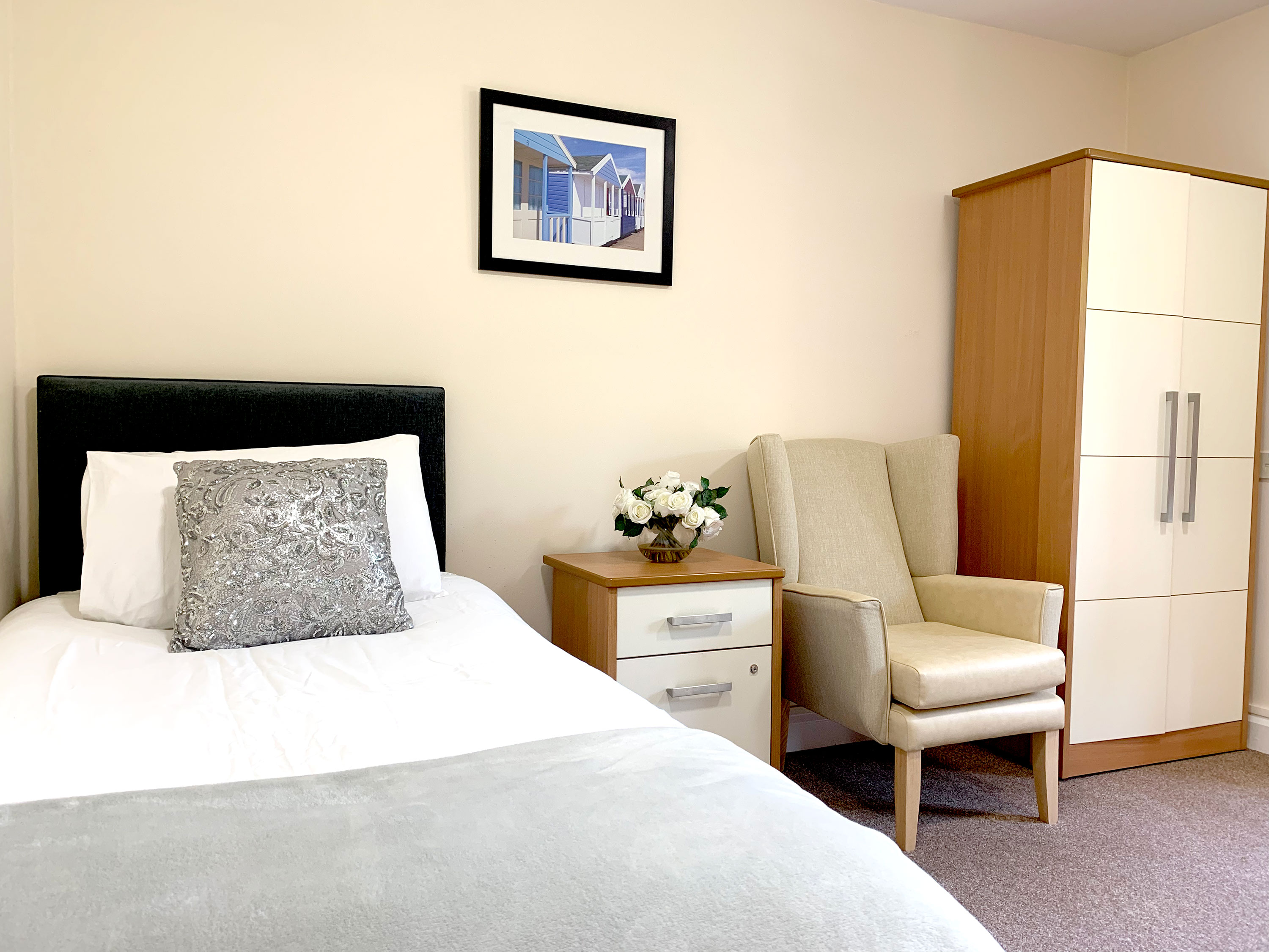 A bedroom at Phil Mead House