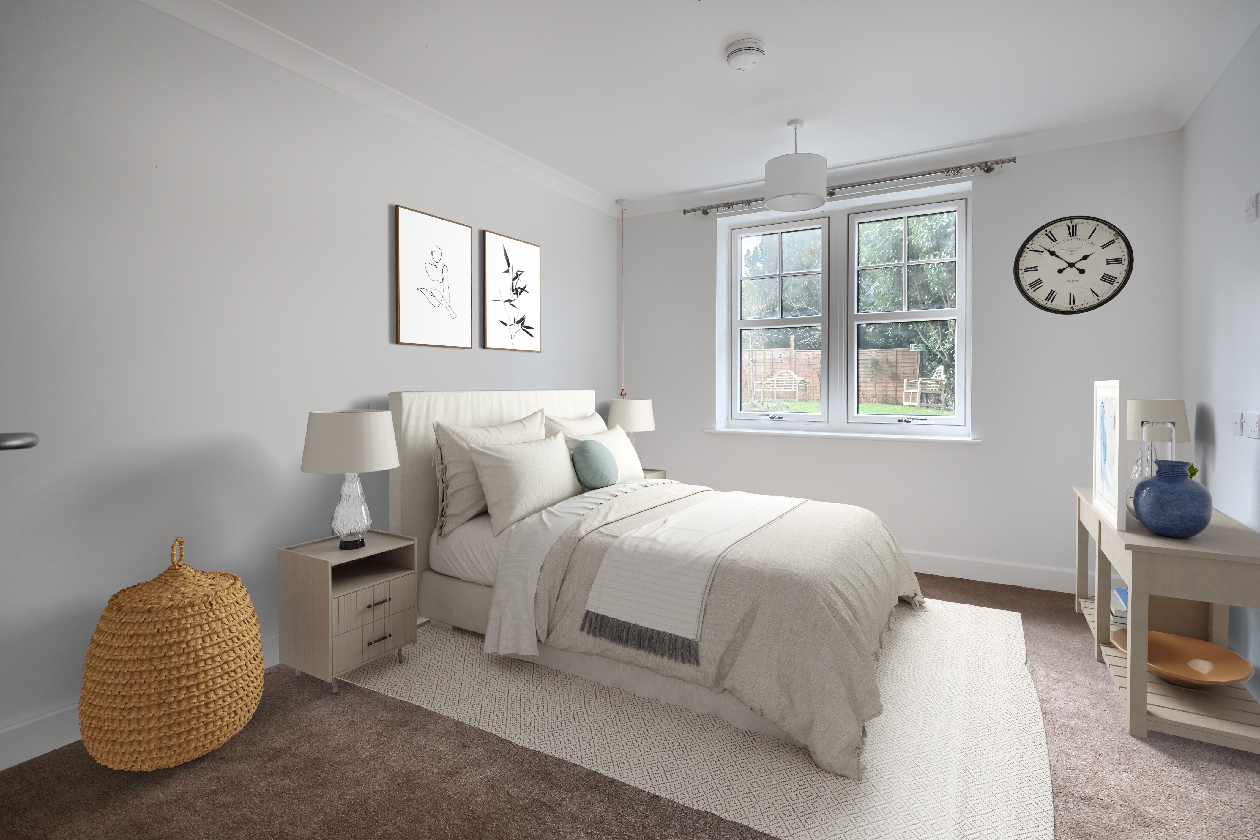 One of our beautiful bright bedrooms