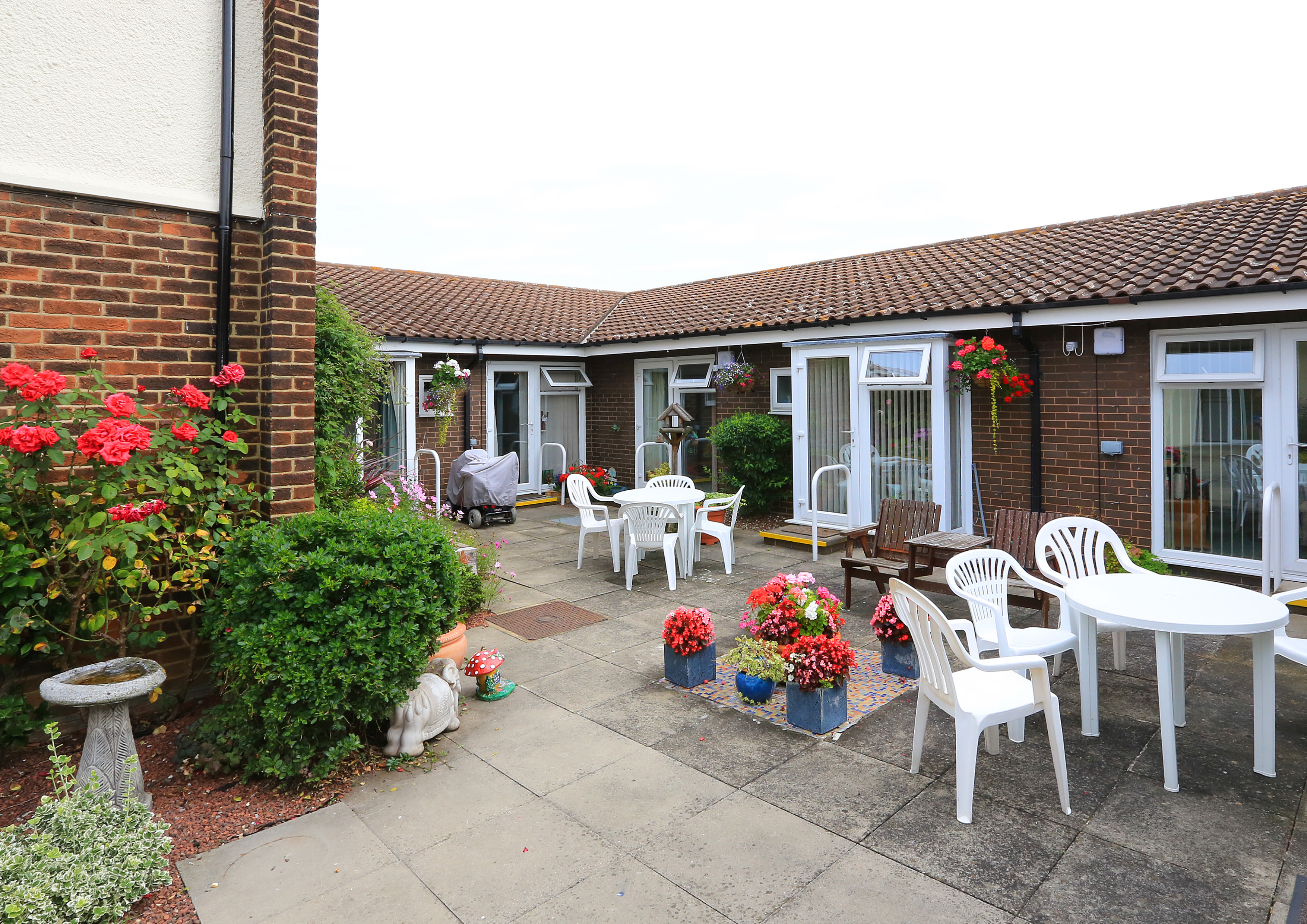 Patio area at the rear of Abbeyfield House, Basildon SS14 1PG.jpg