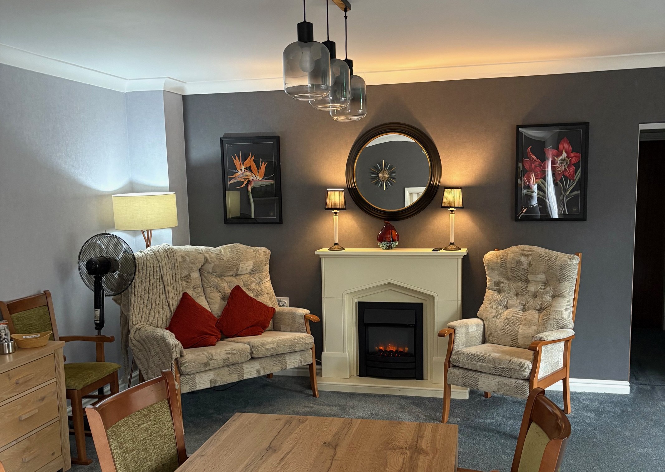 Abbeyfield House WA16 0EE, Sitting Room with Fireplace