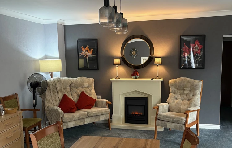 Abbeyfield House WA16 0EE, Sitting Room with Fireplace