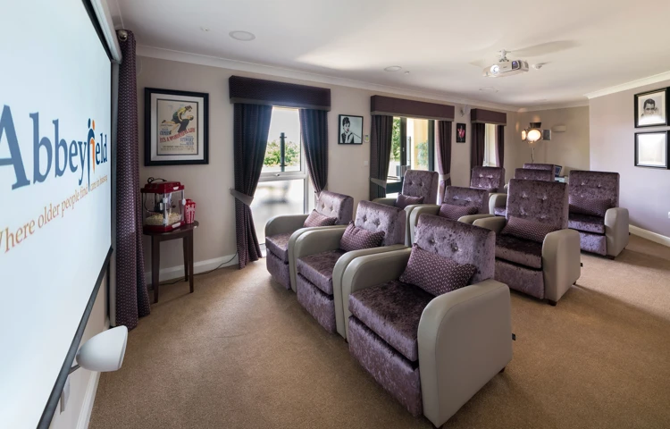 Enjoy movie nights and entertainment at Speedwell Court. Our cinema room offers a luxurious and enjoyable experience for residents.