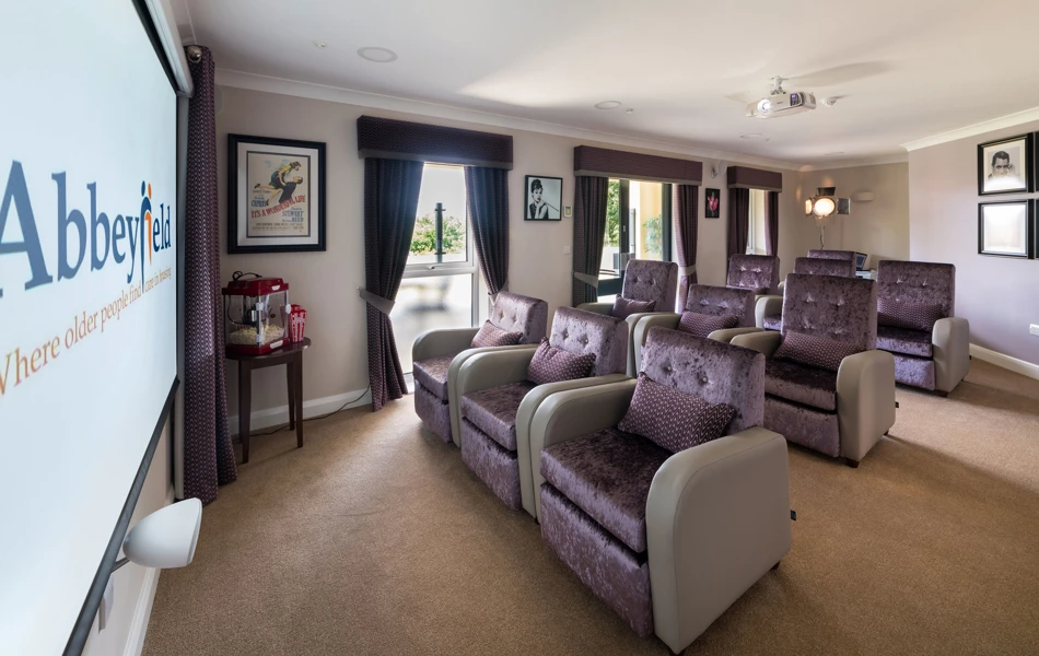 Enjoy movie nights and entertainment at Speedwell Court. Our cinema room offers a luxurious and enjoyable experience for residents.