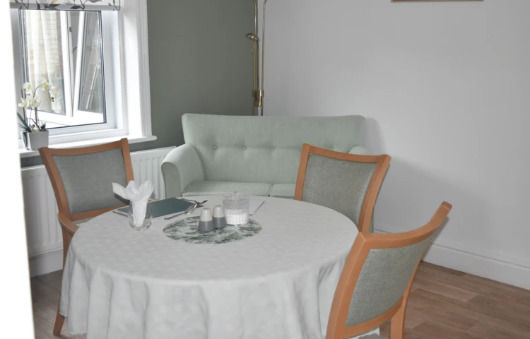 Dining room table at Abbeyfield House, Lytham St Annes FY8 5NN