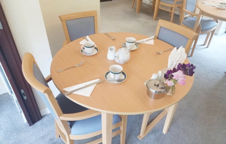 Dining table set for lunch at Annett House, Berkhamsted HP4 2RH