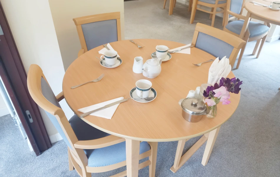 Dining table set for lunch at Annett House, Berkhamsted HP4 2RH