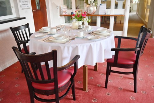 Dining Table At Abbeyfield House Settle Bd24 9Rb