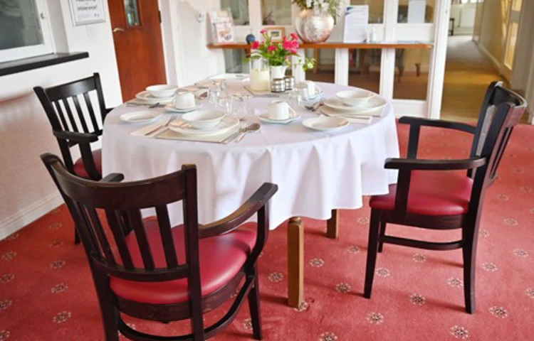 Dining Table At Abbeyfield House Settle Bd24 9Rb