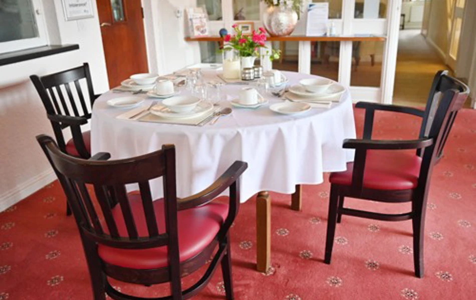 Dining Table At Abbeyfield House Settle Bd24 9Rb